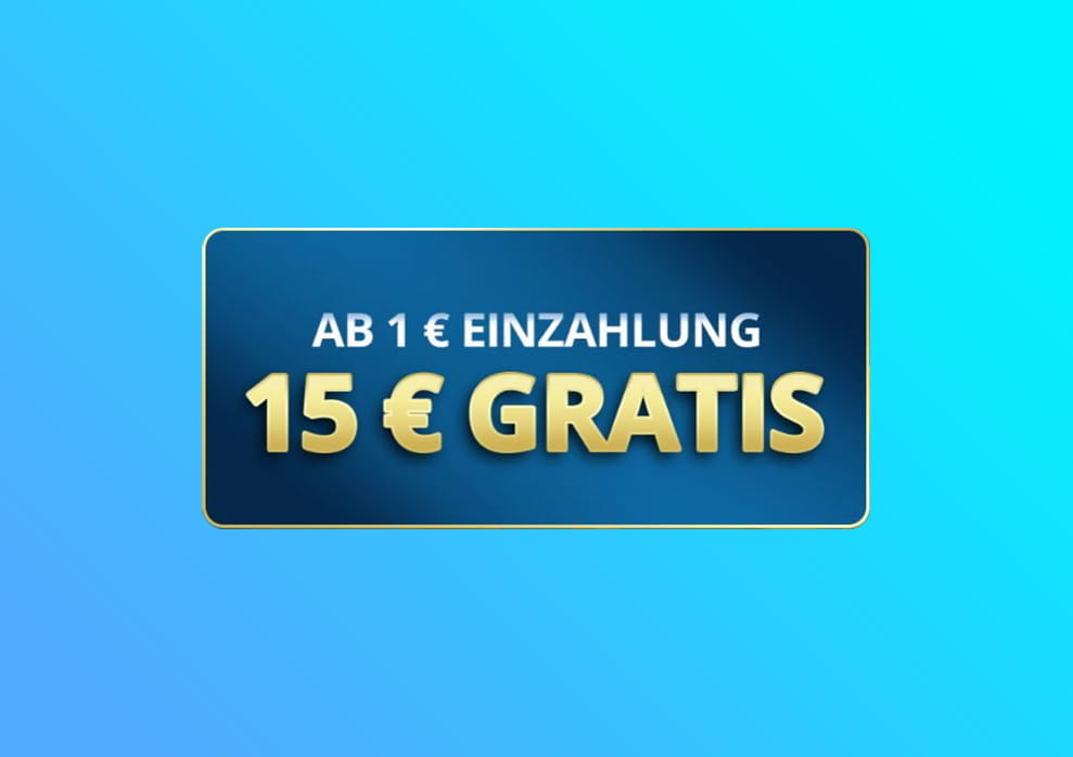 Der 1€ einzahlen 15€ bekommen Bonus.
