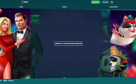 Die Startseite von 20Bet.