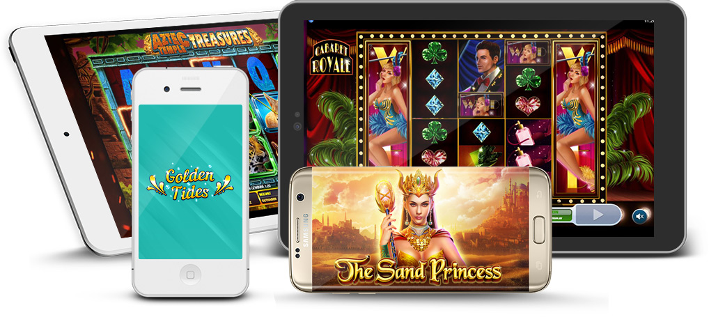 Slots des Hersteller 2by2 Gaming auf unterschiedlichen Mobilgeräten dargestellt.