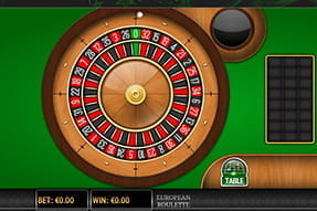 Der Roulette Kessel wird in der App getrennt vom Einsatzfeld angezeigt