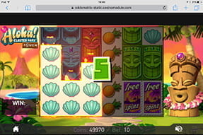 Der Aloha Slot von NetEnt mit einem mittleren Gewinn