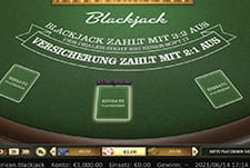 Das Tischspiel American Blackjack von Betsoft.