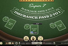 Das Kartenspiel Super7 Blackjack.