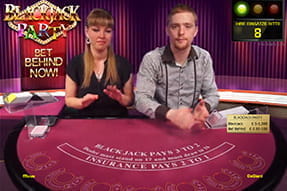 Die Blackjack Party der Evolution Gaming Tische startet bei BetVictor bei 50 Cent Einsatz