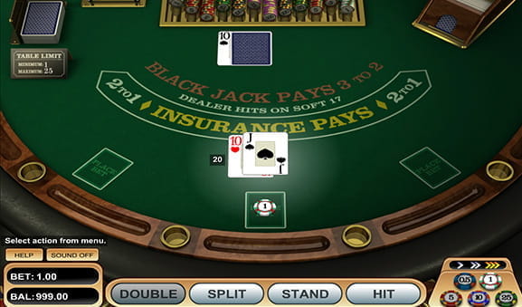 Ein Amercian Blackjack Tisch aus dem Hause des Spieleherstellers Betsoft.