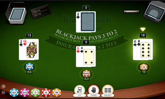 Der Blackjack Multi-Hand iSoftBet Spielablauf.