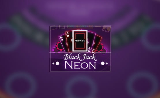 Das Logo des Spiels Neon Blackjack von Fugaso.