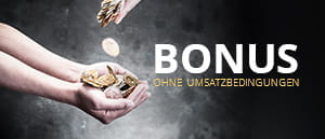 Symbolbild für Casino Bonus ohne Umsatzbedingungen