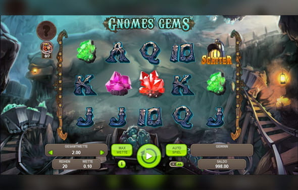 Der Spielablauf des Slots Gomes' Gems von Booongo.