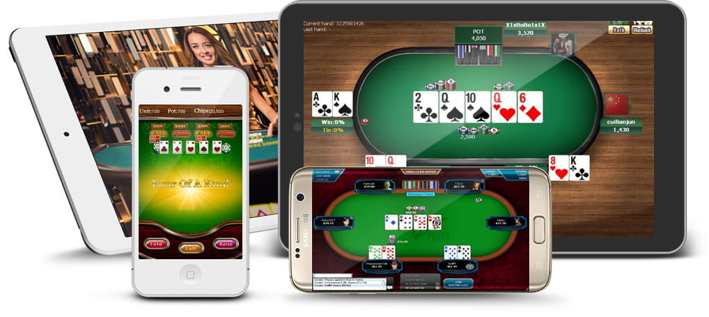 Casino Poker auf dem Handy mobil mit App oder im Webbrowser spielen.