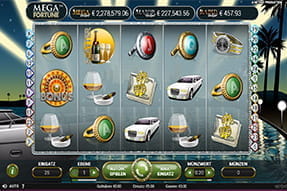 Progressiver Jackpot ist ein Vorteil vom Mega Fortune Spielautomat.