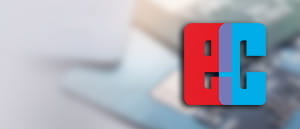 Das EC-Karten Logo vor einem Hintergrund.