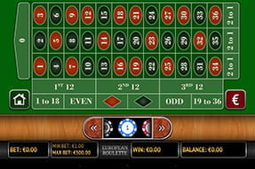 So übersichtlich sieht das Einsatzfeld beim Roulette aus