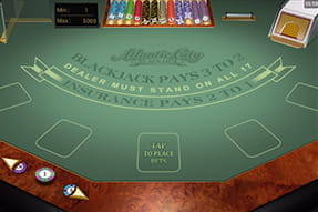 Die mobile Variante des Blackjack mit Standard-Spielregeln