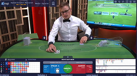 Baccarat mit echtem Croupier im Ezugi Live Casino