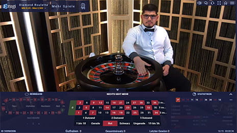 Diamond Live Roulette im Online Casino von Ezugi