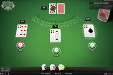 Ein Atlantic City Blackjack Spieltisch.