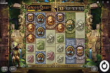 Der Starbildschirm des Automaten Gonzo’s Quest Megaways.