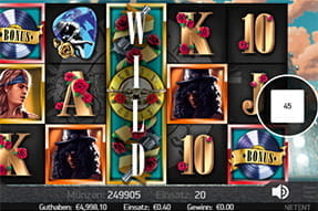 Die Kultband Guns N' Roses als Spielautomat in Szene gesetzt