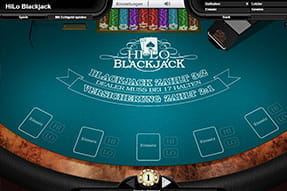 Realistic Gamings Hi-Lo Blackjack in der App von Partycasino
