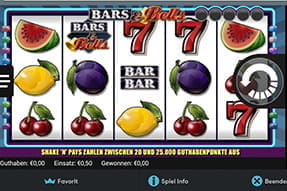 Der mobile InterCasino Spielautomat Bars and Bells