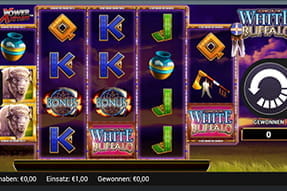 White Buffalo Slot in der iPhone Variante von InterCasino