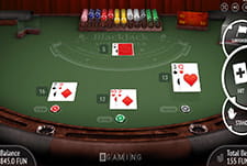 Der Spieltisch von Blackjack Surrender.