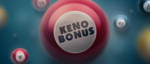 Eine Billiardkugel mit dem Schriftzug Keno Bonus.