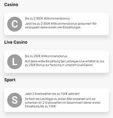 Das Willkommenspaket des LeoVegas Casinos ist auf mehrere Einzahlungen verteilt - dies ist der erste Teil