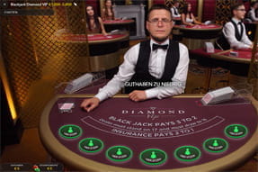 Auf dem Bild erkennt man die aufwendig ausgestatteten Studios von Evolution Gaming