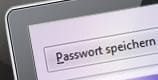 Ein Teil eines Displays, auf dem 'Passwort Speichern' steht.