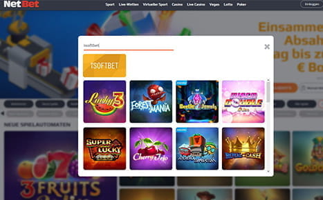 Die Suchergebnisse für die iSoftBet Slots im NetBet Casino.
