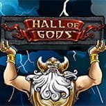 Logo des Hall of Gods Jackpot Slots von NetEnt.