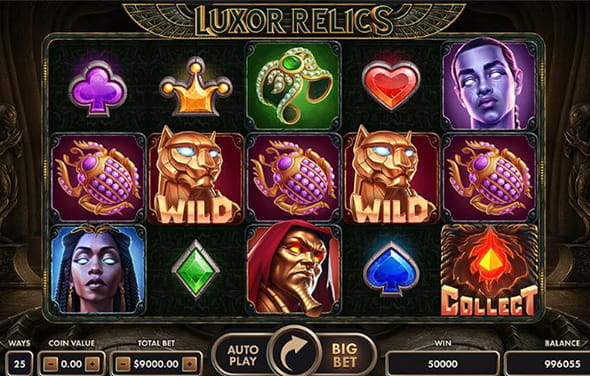 Der Slot Luxor Relics von NetGame.