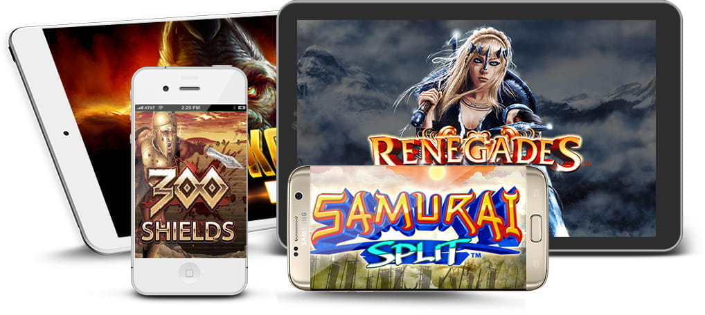 Eine Auswahl an NextGen Spielen, die auf Smartphones und Tablets dargestellt werden.