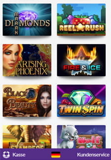 Das Bild zeigt die reichhaltige Spieleauswahl im Omni Slots Casino.