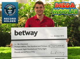 Der aktuelle Rekord für den größten Online Jackpot wurde am Mega Moolah Automaten aufgestellt