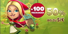 Zu sehen ist ein Charakter aus einem beliebten Spielautomaten. Außerdem wird der Bonus zusammengefasst.