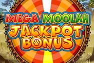 Das Logo des beliebtenj Jackpot Slots Mega Moolah.
