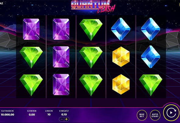 Eine kostenlose Demo-Version des Quantum Clash Slots.