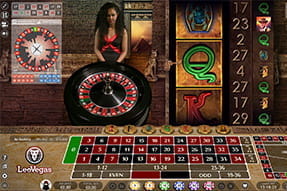Das Ra Roulette von Extreme Live Gaming ist eines von mehreren Reel Roulette Tischen bei LeoVegas