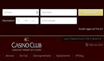 Die Ersteinmeldung bei CasinoClub ist problemlos möglich.