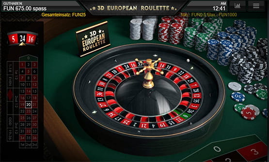 3D European Roulette vom Hersteller Iron Dog im Online Casino spielen.
