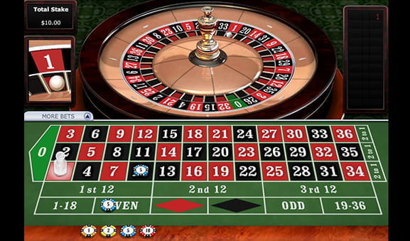 Der Spieltisch des Online Casino Tischspiels 3D Premium Roulette des Herstellers Playtech.
