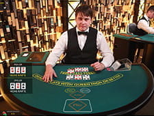 Der Live Three Card Poker Tisch bei Royal Panda