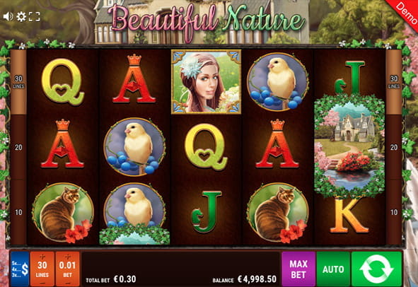 Eine kostenlose Demo-Version des Beautiful Nature Slots.