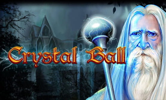 Der Slot Crystal Ball von Gamomat - das Logo und der Hauptcharakter.