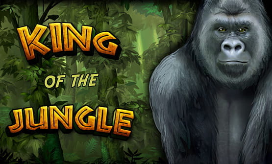 Das Logo des Spielautomats King of the Jungle.