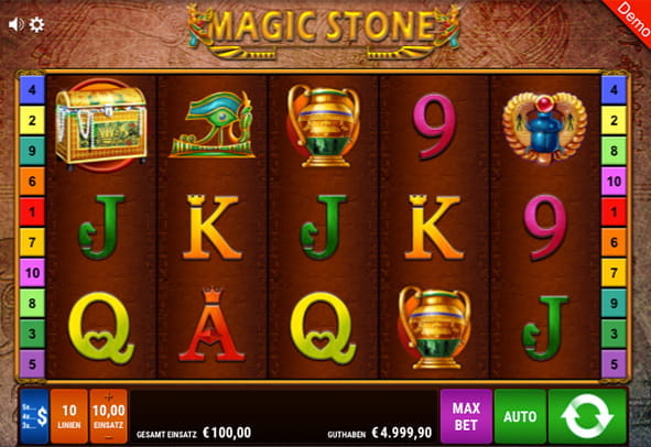 Eine kostenlose Demo-Version des Magic Stone Slots.