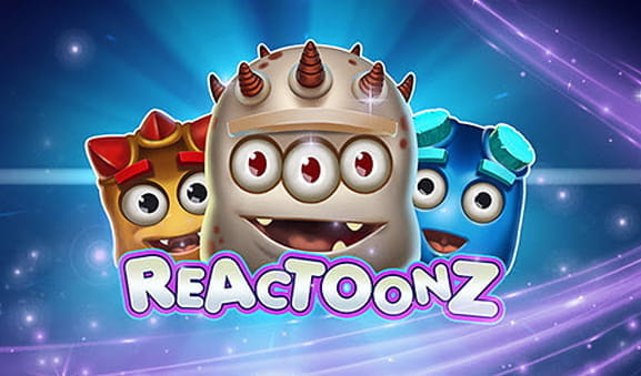 Das Logo des Reactoonz Slots von Play'n GO.